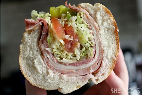 Here's how you build the original hoagie, and don't let anyone tell you different Hoggie Subs, Italian Hoagie Recipe, Italian Sandwich Recipes, Lunch Board, Wendy's Frosty, Hoagie Sandwiches, Cold Sandwich Recipes, Italian Hoagie, Cowboy Butter