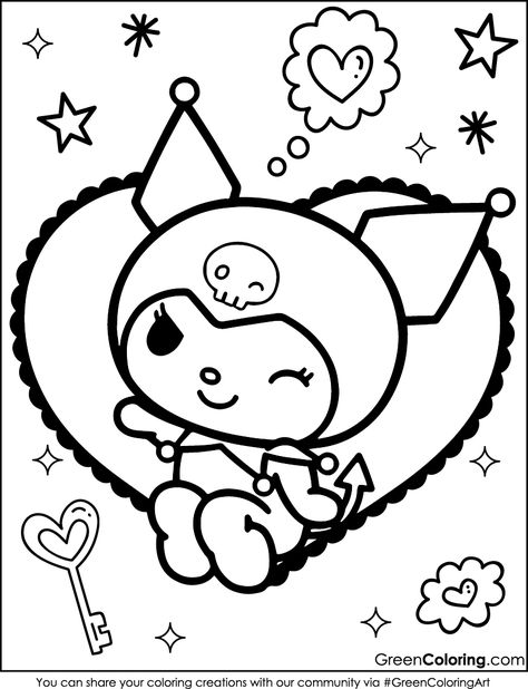 Click the link above and dive into the magical world of creativity on our Pinterest account. Discover a variety of coloring pages that await your inspiration! 😁😂 Hello Kitty And Friends Coloring Pages Free Printable, Sanrio Coloring Pages Kuromi, Kuromi Coloring Pages Printable, Baddie Coloring Pages Easy, Sanrio Colouring Pages, Coloring Pages Kuromi, Hello Kitty Coloring Sheets, Kuromi Coloring Page, Sanrio Characters Coloring Pages