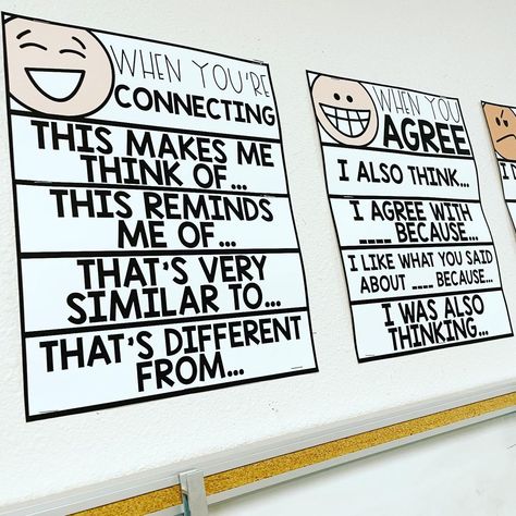 Academic Conversations, Third Grade Ela, Accountable Talk, Collaborative Classroom, Classroom Anchor Charts, Reading Anchor Charts, Accountable Talk Anchor Chart, Accountable Talk Posters, American Reading Company