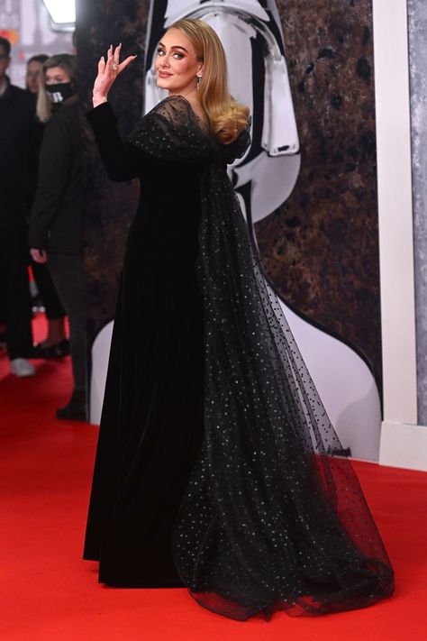 Armani Gowns, Silk Velvet Dress, Black Velvet Gown, Celebrity Style Icons, Valentino Couture, Valentino Dress, Brit Awards, Fashion Icons, Red Carpet Looks