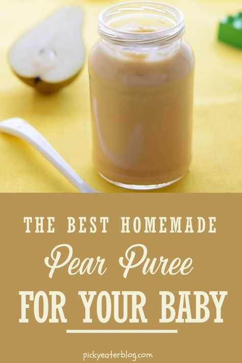 Healthy Baby Food Recipes, Make Baby Food, Baby Food By Age, Baby Food Puree, Baby Food Recipe, Homemade Baby Food Recipes, Making Baby Food, Pear Puree, Healthy Pantry