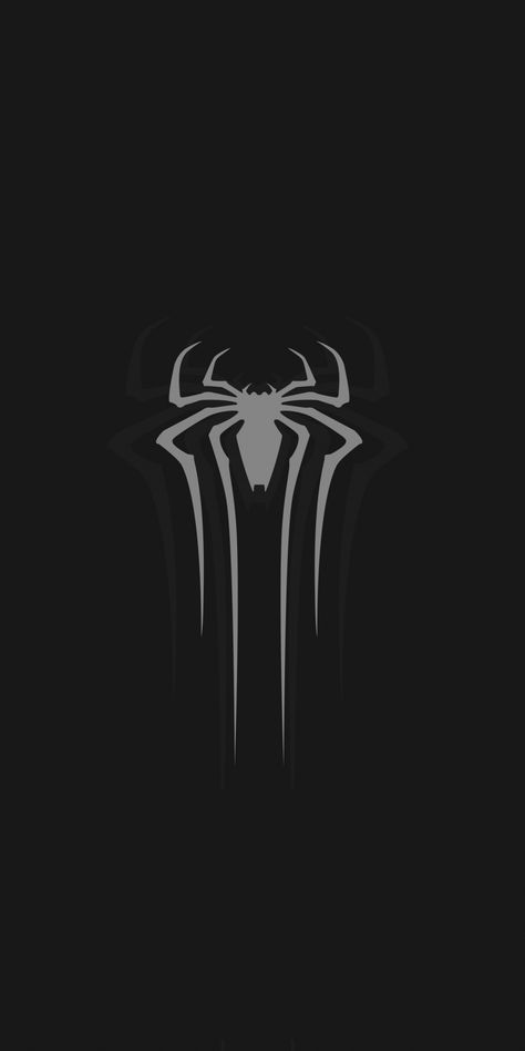 Logo, gray, spider-man, minimal, dark, 1080x2160 wallpaper The Spider, Spiderman, Black And White, White, Black