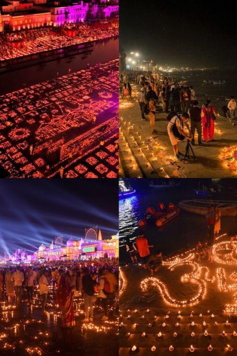 The countdown has begun, and the festive season is in full swing as Ayodhya prepares to host one of the grandest and most awe-inspiring celebrations of Diwali – the Ayodhya Deepotsav. Ayodhya Diwali Celebration, Ayodhya Aesthetic, Saffron Aesthetic, Ayodhya Diwali, Ayodhya Ram Mandir, Ayodhya Ram, Hanuman Pics, Cute Fall Wallpaper, Diwali Celebration