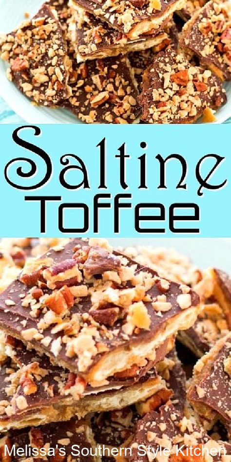 Christmas Crackers Recipe Saltine Toffee, Toffee Dessert, Saltine Cracker Toffee, Easy Toffee, Saltine Cracker, Saltine Toffee, Pretzel Toffee, Toffee Chocolate, Cracker Candy