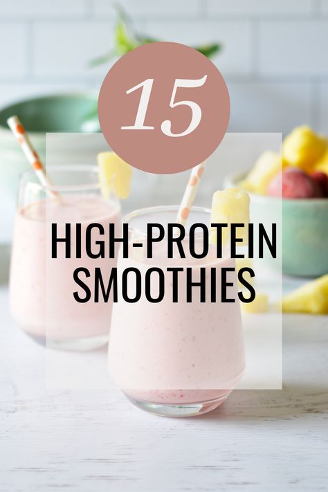 Healthy High Protein Smoothies, Fitness Smoothies, High Protein Smoothie Recipes, High Protein Smoothies, Best Smoothie, Protein Smoothies, Protein Smoothie Recipes, Healthy Smoothie, Protein Smoothie