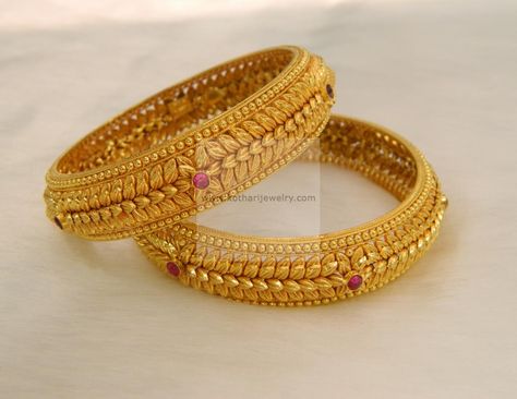 Bangles / Bracelets / Kada - Gold Jewellery Bangles / Bracelets / Kada (BG64766476-2.4) at USD 3,056.88 And EURO 2,164.48 Gold Jewellery Bangles, Jewellery Bangles, Gold Bangles Indian, Pure Gold Jewellery, Gold Bangles For Women, Gold Bangle Set, The Bangles, Bracelets Design, Gold Bride Jewelry