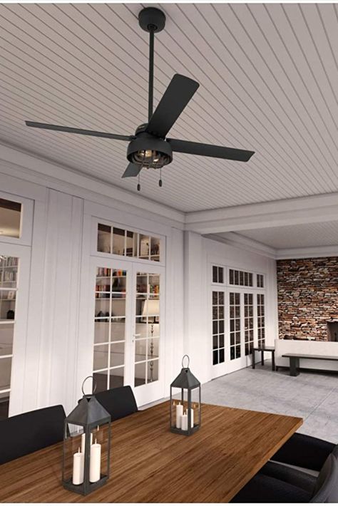 This outdoor fan with light with energy-efficient dimmable Edison LED light bulbs let you control the lighting and ambiance of the living space; The long lasting bulbs have longer lifespan than traditional bulbs. Room Fan, Ceiling Fan Pull Chain, Bronze Ceiling Fan, Ceiling Fan Pulls, Hunter Fan, Outdoor Fan, Energy Efficient Design, Outdoor Ceiling, Home Porch