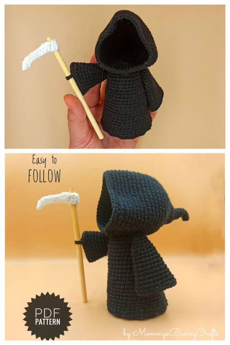 Crochet Pour Halloween, Halloween Amigurumi, Crochet Skull, Crochet Mignon, Confection Au Crochet, Crochet Halloween, Halloween Crochet Patterns, Halloween Doll, Fun Crochet Projects