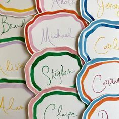 Dinner Name Tags, 21 Diner, Envelope Addressing, August 15, Wedding Mood Board, Wedding Mood, Wedding Stationary, Hand Lettered, Name Cards