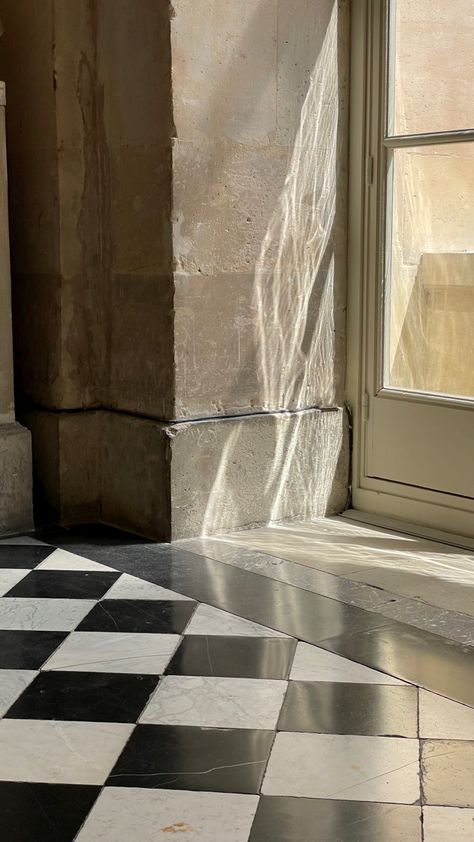 Light French Aesthetic, French Aesthetic Vintage, Modern French Aesthetic, Checkered Floor Aesthetic, French Castle Aesthetic, French Vibes Aesthetic, Checkers Aesthetic, Palace Of Versailles Aesthetic, Marble Checkered Floor