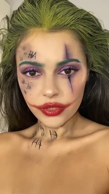 Nem Halloween Makeup, Joker Halloween Makeup, Halloweenský Makeup, Joker Halloween, Joker Makeup, Classy Halloween Costumes, Creepy Halloween Makeup, Joker Costume, Cute Halloween Makeup