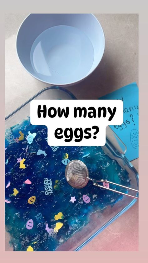 Sensory exploration with the added touch of early maths. 🐣 . I reused the gelatine from a previous activity, cos your girl doesn’t like to … | Instagram Easter Math Activities Eyfs, The Odd Egg Activities Eyfs, Easter Provocations, Easter Continuous Provision, Plastic Easter Egg Activities, Sensory Exploration, Early Math, Your Girl, Easter Activities