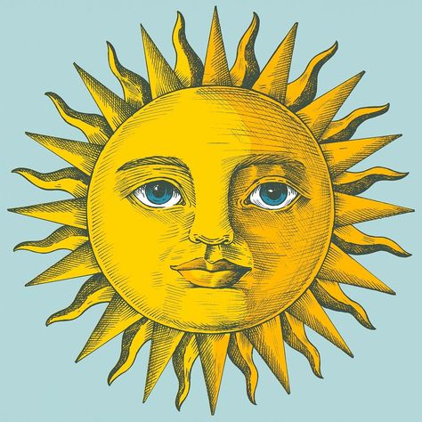 Hand drawn sun with a face | premium image by rawpixel.com Sun With A Face, Sun Diagram, Sun Outline, Sun Vintage, Sun Drawing, Sun Painting, Sun Illustration, Background Drawing, Vintage Sun