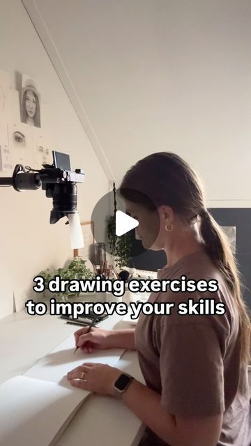 Emmy Kalia on Instagram: "3 drawing exercises to improve your skills ✍️
Lines: practice drawing confident lines to get better line control.
Circles: drawing circles different sizes improves accuracy.
Form: draw shape in 3D forms, understanding form develops perspective skills.

Save this video to practice this too!
Did you try these? Let me know 🤍

#sketchbookartist #pencildrawingart #draweveryday #drawingart  #drawings #drawingtime #art_insanely #artcomplex #artist_calls #drawoftheday #justdraw
#top_drawings_art #pencildrawingart" Sketch Exercises, Drawing Practice Exercises, Practice Drawing Exercises, Emmy Kalia, Circles Drawing, Practice Drawing Shapes, Perspective Tutorial, Perspective Practice, Drawing Circles