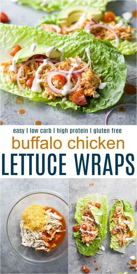 Healthy Low Carb Dinner, Buffalo Chicken Lettuce Wraps, Shredded Buffalo Chicken, Keto Quiche, Light Eating, Dinner Recipes Healthy Low Carb, Healthy Low Carb Dinners, Diner Recept, Keto Pancakes