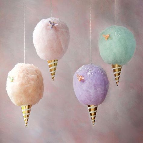 COTTON CANDY PAPER MACHE SMALL DISPLAY Cotton Candy Decor, Cotton Candy Display, Cotton Candy Cone, Cotton Candy Party, Candy Paper, Candy Decor, Candy Cone, Pink Desserts, Candy Display