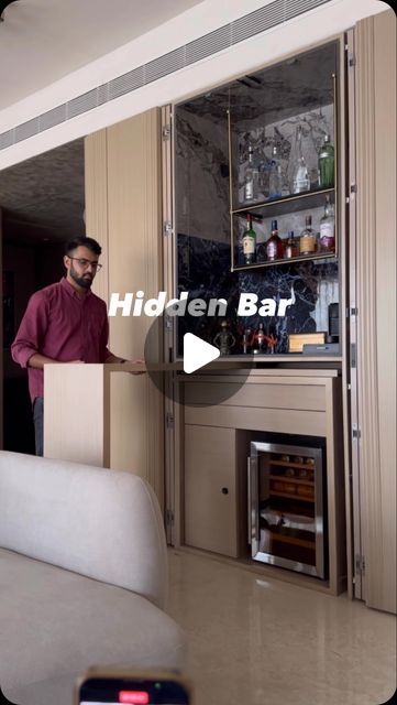 Bar Pocket Doors, Hidden Kitchen Bar, Bar With Pocket Doors, Hidden Kitchen Door, Secret Bar In House, Hidden Bar Cabinet Secret Doors, Fluted Glass Pocket Door, Hidden Pocket Door, High End Pocket Door