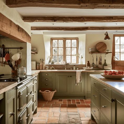 The One English Countryside Color Palette That Will Make Your Home Look Stunning | by Edward George London | Medium Colonial Kitchen Ideas, English Cottage Kitchens, Character House, Tuscan Homes, Countryside Kitchen, English Farmhouse, Country Cottage Kitchen, Perfect English, Country House Interior