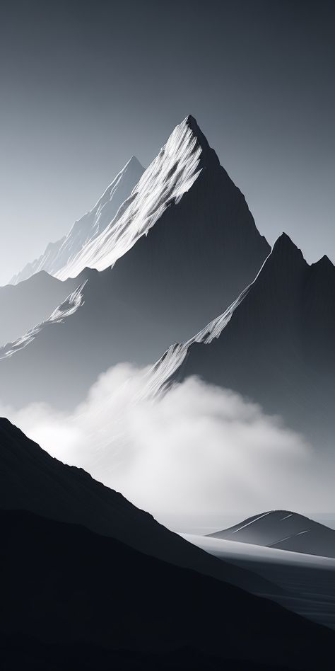 Black Mountain Wallpaper, Google Pixel Wallpaper, Peaks And Valleys, Mountain Landscape Photography, Abstract Art Images, Iphone Dynamic Wallpaper, Iphone Wallpaper Stills, Black And White Art Drawing, Space Artwork