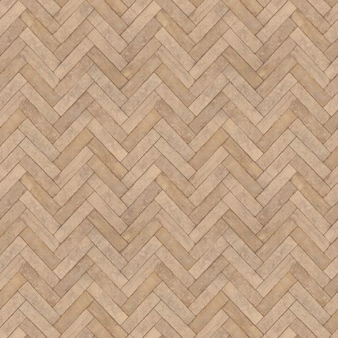 A parquet effect or herringbone pattern brick design with a distressed effect to the tile edges.  Shown in the Sand soft brown colourway. Brick Pattern Texture, Marron Pastel, Brick Herringbone Floor, Architecture Symbols, Herringbone Brick, Texture Interior, Albany Wallpaper, Architecture Design Presentation, Brick Floor