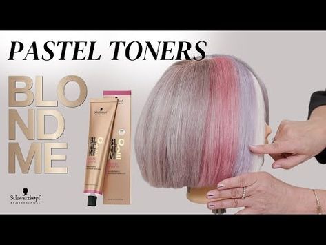 🍬 New BLONDME Pastel Toners & Shade Swatches 🍬 Schwarzkopf Professional USA - YouTube Blondme Schwarzkopf Toner, Schwarzkopf Toner, Blondme Schwarzkopf, Diy Highlights, Hair Base, Blonde Tones, Schwarzkopf Professional, Steel Blue, Toner