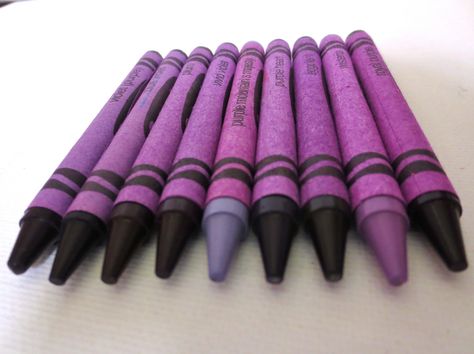 Purple Shades Of Purple Names, Crayon Activities, Pink Crayon, My First Day Of School, Purple Names, Purple Crayon, Wedding Colors Purple, Cute Pencil Case, Finger Plays