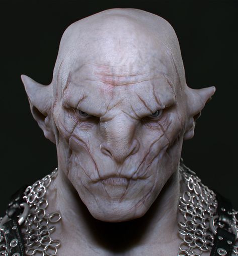 ArtStation - The Pale Orc Fan Art Azog The Defiler, Orc Warrior, Prosthetic Makeup, Special Fx Makeup, Idee Cosplay, Special Effects Makeup, Fx Makeup, Creature Concept, Character Modeling