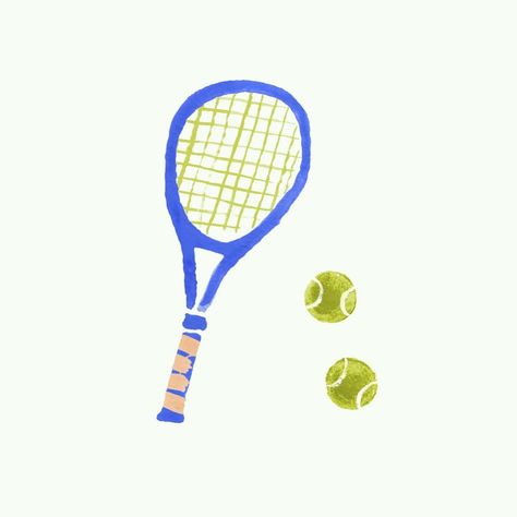 Jen b. Peters. Tennis Drawing, Tennis Posters, Tennis Art, Color Club, Graphic Tshirt Design, Art Style Inspiration, Poster Stickers, Tennis Racket, Creative Work