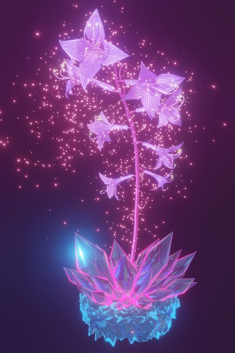 Fantasy Flowers Magic, Fantasy Plants, Arte Glitter, Magic Flower, Flower 3d, Magic Aesthetic, Fantasy Art Landscapes, Fantasy Aesthetic, Fantasy Concept Art