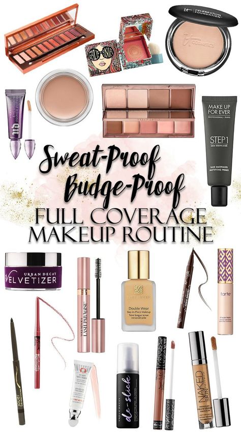 Summer Makeup Routine, Sweat Proof Makeup, Full Coverage Makeup, Beauty Tips For Face, Top Makeup Products, Makeup Guide, Beauty Makeup Tips, Looks Black, Drugstore Makeup