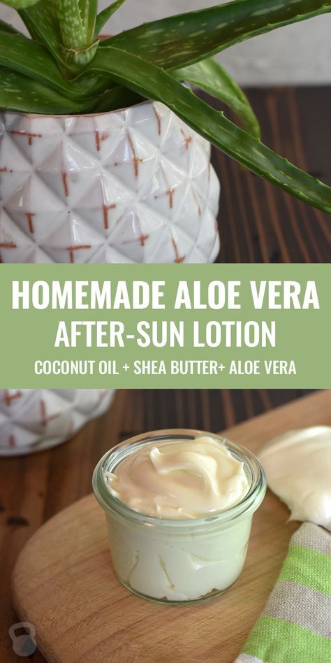 Homemade Aloe Vera After-Sun Lotion via @CoconutsKettles After Sun, Aloe Vera Lotion, Lotion Recipe, Sun Lotion, Best Detox, Flaky Skin, Sun Exposure, Natural Cream, Cream Lotion