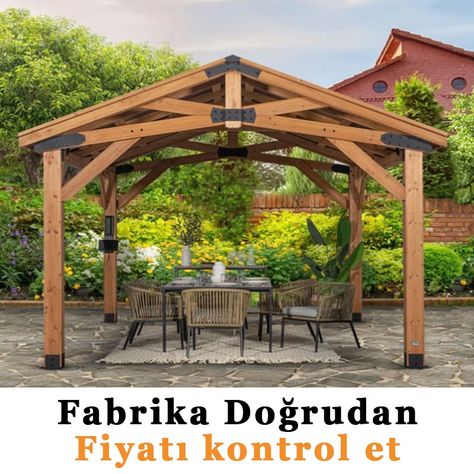 Grill Gazebo, Wooden Gazebo, Patio Gazebo, Outdoor Lights, Roof Design, Electrical Outlets, Outdoor Garden Furniture, Play Houses, Patio Furniture