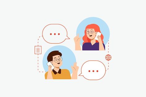 People Using Phone Illustration, Talking On Phone Illustration, Phone Art Drawing, Phone Call Drawing, Talking On The Phone Drawing, People Talking Aesthetic, Talking On The Phone Illustration, Phone Call Illustration, Calling Illustration