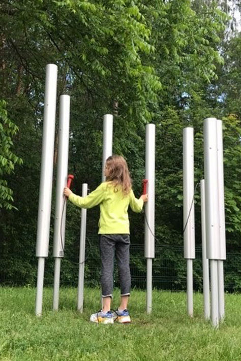 Outdoor Music Area, Musical Playground, Sensory Gardens, Tubular Bells, Music Garden, Adult Playground, Music Project, Diy Instruments, Outdoor Music