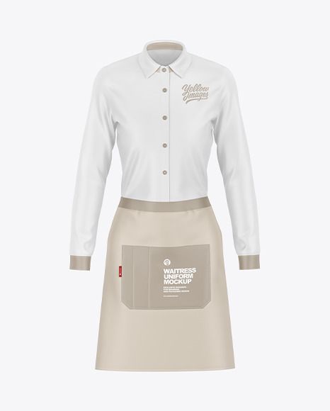 Waitress Uniform Mockup. Present your design on this mockup. Includes special layers and smart objects for your creative works. Tags: apron,bar,cafe,hotel,pizzeria,restaurant,shirt,uniform,waitress,woman,work,work clothes. #mockup #psdmockup #brandmockup #yellowimages Cleaning White Shirts, Waiter Outfit, Waitress Outfit, Cafe Uniform, Waitress Uniform, Restaurant Uniforms, Hotel Uniform, Staff Uniforms, Hospitality Uniform