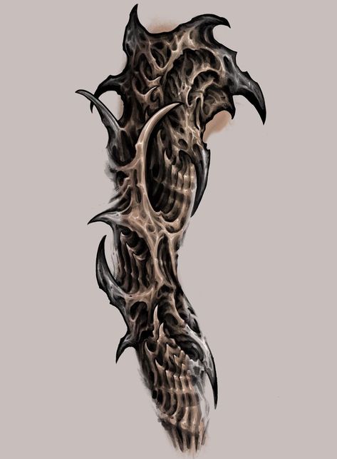 Organic Biomechanical Tattoo Design, Bio Mechanical Tattoo Design, Bio Organic Tattoo Design, Bioorganic Tattoo Design, Organic Tattoo Design, Bioorganic Tattoo, Hell Tattoo, Biomech Tattoo, Tattoo Tv Shows