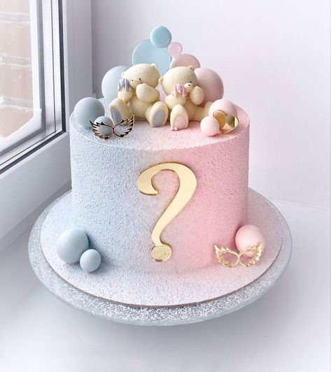 Torte Baby Shower Boy Or Girl, Cake For Baby Shower Ideas, Gender Cake Ideas, Baby Gender Cake, Gender Reveal Cake Ideas, Baby Shower Pasta, Gender Cake, Boy Or Girl Cake, Cake Gender Reveal