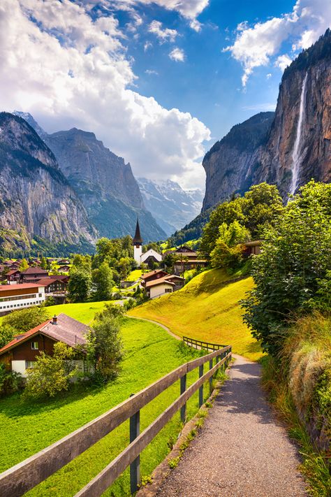 Explore the Swiss Alps with #VikingCruises and discover a valley of waterfalls in Switzerland's quintessential alpine village of Lauterbrunnen, home to one of the highest free-falling waterfalls in Europe, Staubbach Falls. #travel #nature #wanderlust #rivercruises #shoreexcursion #tour #bucketlist #beautifulplaces #cruise #vacation #summer #fall #autumn #landmark #destinations #europe #international #travelinspiration #traveldestinations #sightseeing Backpacking Europe, Switzerland Tourist Attractions, Lauterbrunnen Switzerland, Viking Cruises, Water Falls, Summer Destinations, Switzerland Travel, World Pictures, Swiss Alps