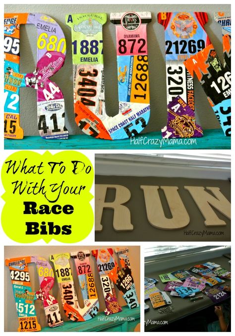 What To Do With Your Old Race Bibs - LOVE this idea! Race Bibs Display Ideas, Running Bib Display, Race Bib Display, Bib Ideas, Bib Display, Running Bibs, K Tape, Race Bibs, Run Like A Girl