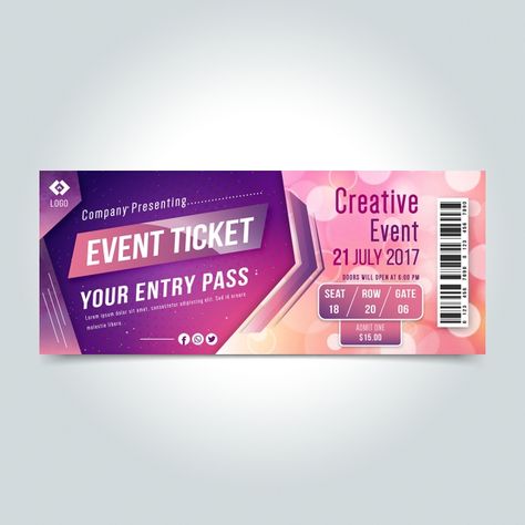 Event Badge Design, Ticket Design Template, Event Entry, Corporate Id, Party Tickets, Ticket Design, Ticket Template, Coupon Design, Creative Company