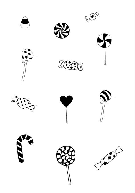 Sweet Tattoos Candy, Lollipop Tattoo, Sugar Tattoo, Cat Tats, Sticker Sleeve, Candy Tattoo, Flash Sheets, Travel Tattoos, Cat Tat