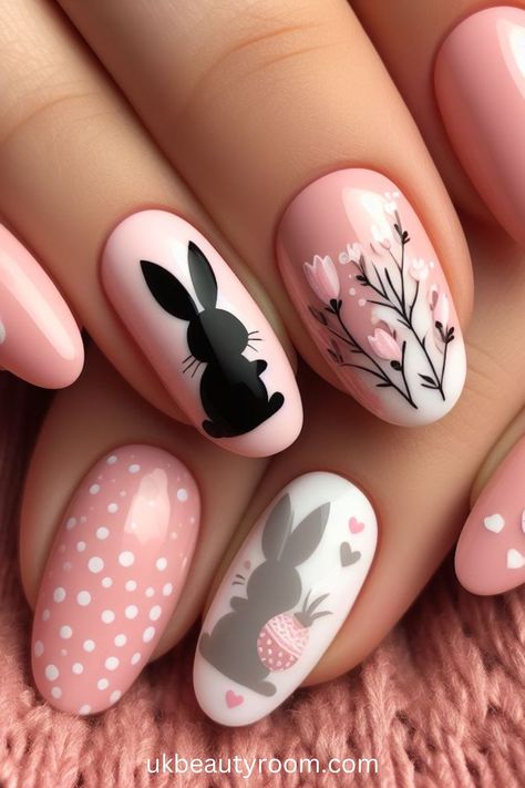 21 Adorable Easter Nail Designs for Spring 2024 Easter Nails Design Spring, Easter Nail, Heart Nail Designs, Bunny Nails, Easter Nail Designs, Easter Nail Art, Spring Nail Trends, Floral Nail Designs, Makijaż Smokey Eye