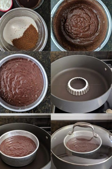 Stove Top Chocolate Cake, Stovetop Chocolate Cake, Stovetop Cake Recipes, Stove Top Dessert Recipes, Stove Top Cake, Stove Top Brownies, Ovenless Desserts, Stovetop Brownies, Stovetop Cake