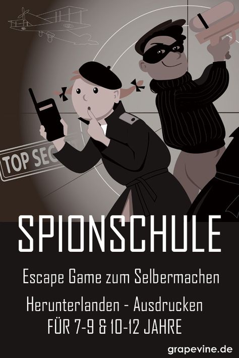 Die Spionschule gibt es in zwei altersentsprechenden Varianten, die Geschichte und die Aufgabenstellung sind gleich, aber Hinweise und Rätsel wurden altersbedingt angepasst. Es gibt eine Variante für Kinder zwischen 7 und 9 Jahren und eine mit etwas schwierigeren Hinweisen und Rätseln für Kinder zwischen 10 und 12 Jahren. #kindergeburtstag #rätselgeburtstag #spionschule #ausdrucken #escapegame #escaperoom Geheimagenten Party, Spy School, School Party Games, Diy Events, Spy Party, Halloween Games For Kids, Escape Game, Kids Party Games, Halloween Games