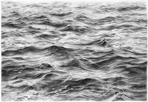 skin of the ocean - pencil on paper Water Sketch, Ocean Drawing, Wave Drawing, Sea Drawing, Water Drawing, Water Art, Amazing Drawings, Pencil Sketch, Art Reference Photos