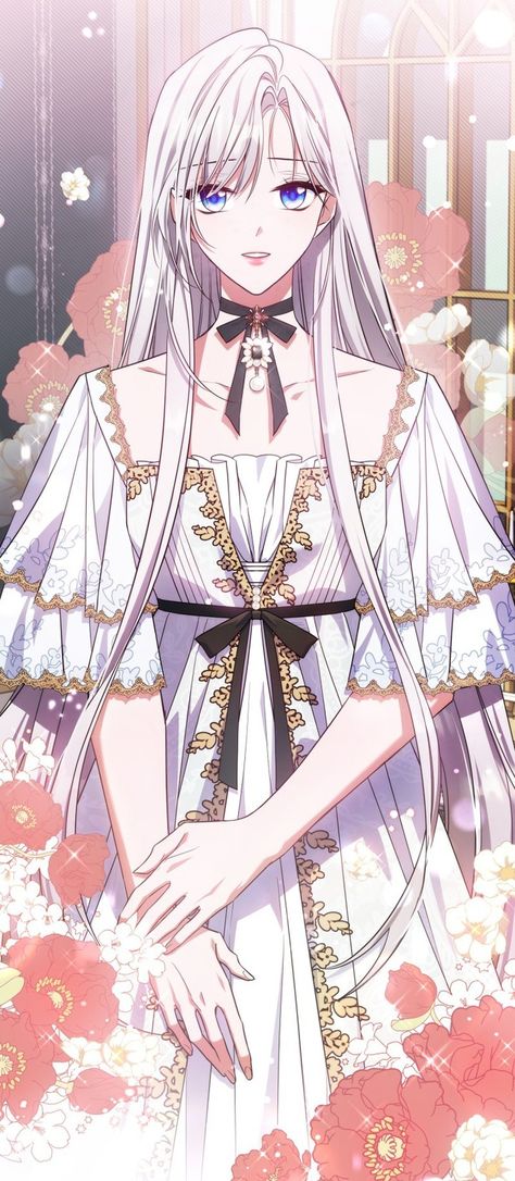 Female Manhwa Characters, Manhwa Fashion, Kawaii Pictures, Anime Long Hair, Black Butler Characters, Ancient Chinese Dress, Hair White, Female Cartoon, Manga Cute