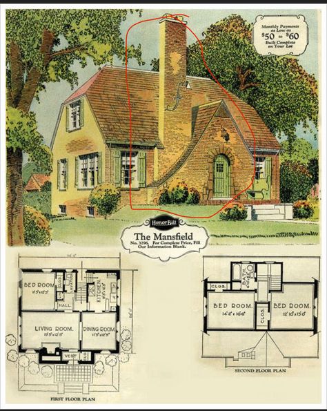 Stone cottages   ￼ Nice materials and landscaping. Probably the old tree and dog I like most 😊 Stone, timbers, COPPER elements, big bay window.  Roof of stone, cedar shake or metal roof instead though? Needs more side wings like large outdoor living area added to front left or an angled detached garage joined by enclosed porch. Has two chimneys but neither are featured in front. Swoop roofed line added? ￼ Narrow arch windows but the front is too flat. Cute dormer and has a swoop. Needs more of a front door nook, big bay window, screened in porch and a featured chimney as well as more surface textures.   ￼ Love the swoop, textured exterior and featured stone fireplace. Expand master suite. Add more outsets and front door nook.  Not sure about the roof but it evokes a thatched roof feel. Li English Style Home Exterior, Tudor Porch, Tudor Cottage House Plans, English Cottage Floor Plans, Small English Cottage, English Tudor Cottage, English Cottage House, English Cottage House Plans, Home Floorplans