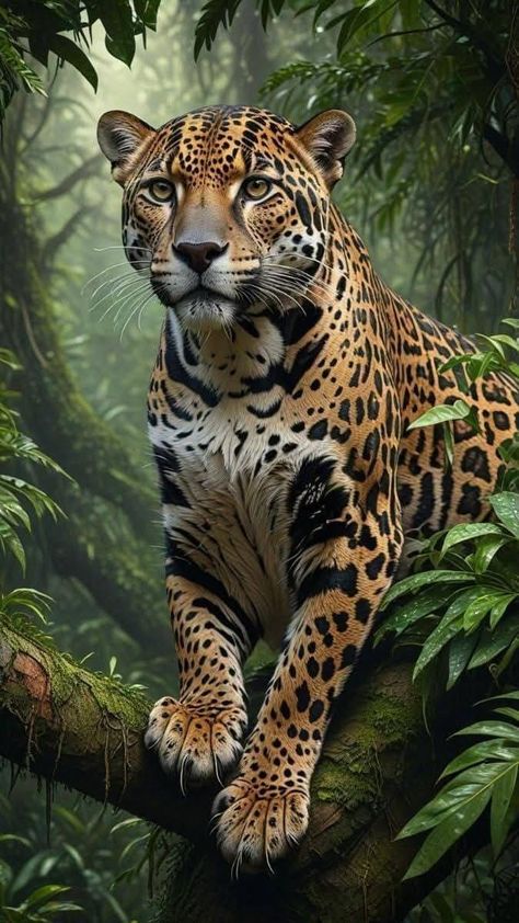 Jungle Animal Art, Jaguar Animal, Wild Animal Wallpaper, Tiger Artwork, Rainforest Animals, Wild Animals Pictures, Exotic Cats, Animal Portraits Art, Big Cats Art