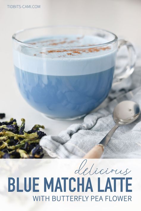 Drink up all the health benefits of this blue matcha latte with butterfly pea powder. Learn how to make this colorful latte full of flavor and antioxidants! It is an absolute delight! Healthy Hot Drinks, Blue Matcha Latte, Butterfly Pea Powder, Pea Flower Tea, Blue Matcha, Tea Latte Recipe, Butterfly Pea Tea, Milk Tea Recipes, Butterfly Pea Flower Tea