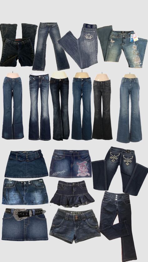 #dreamclothing #jeans#y2k#outfitinspo Outfits 2000s, Jean Skirts, Downtown Outfits, Types Of Jeans, 2000s Fashion Outfits, Jeans Y2k, Swaggy Outfits, Really Cute Outfits, Basic Outfits